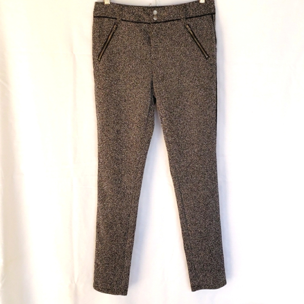 Free People Women's Herringbone Knit Slim Pants Size 6